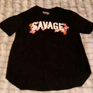 Modern Lux Black "SAVAGE" tee